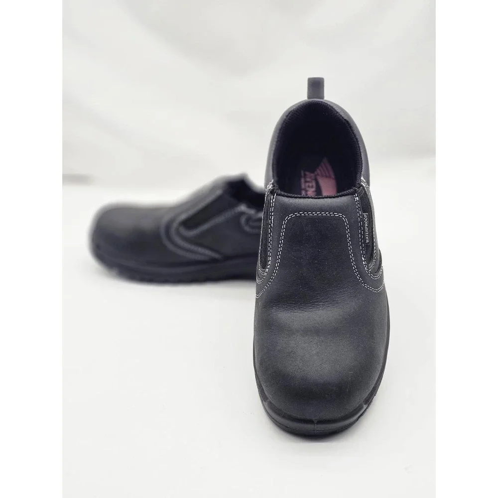 Avenger Foreman Slip-on Workwear Shoe Women 9.5 Black  Waterproof Leather